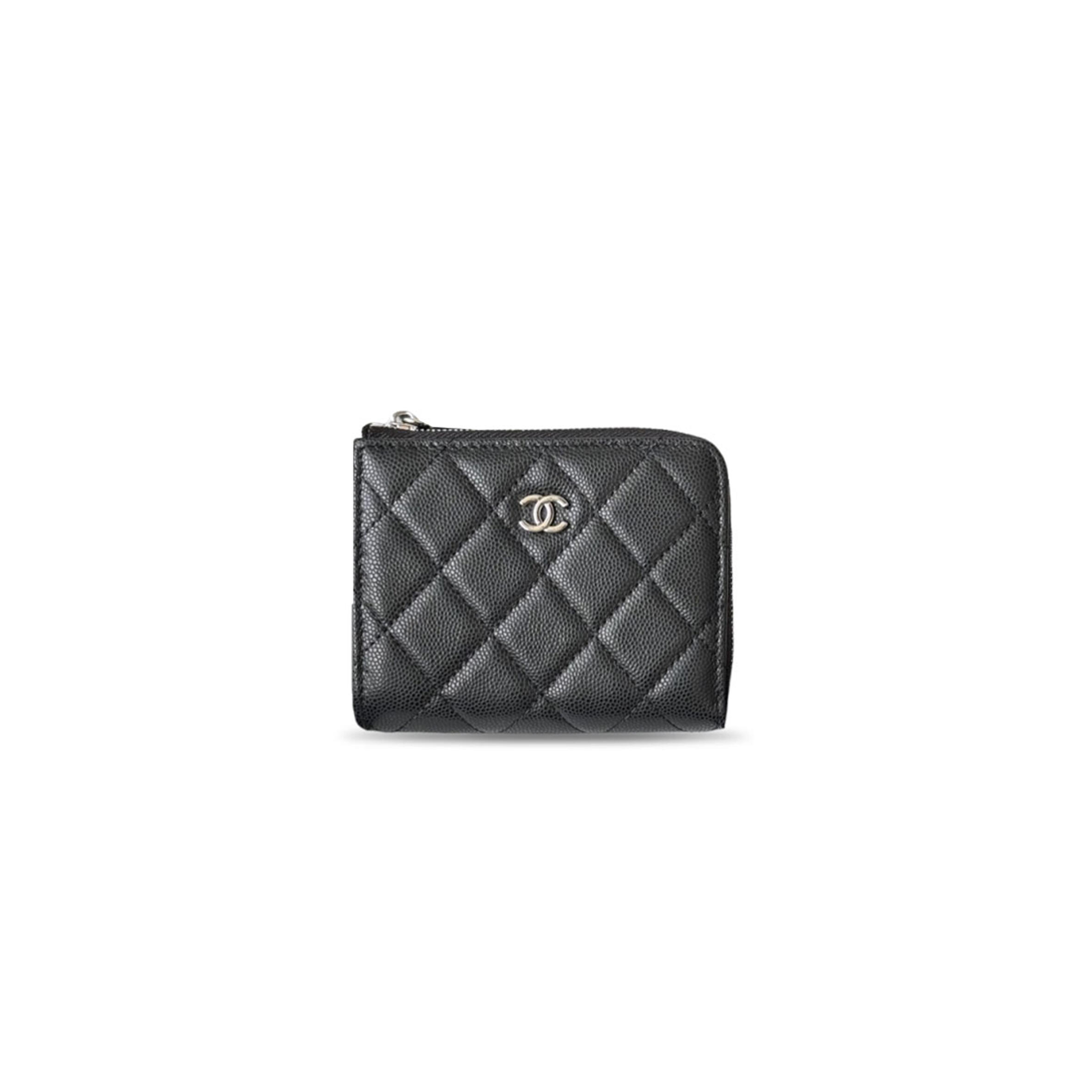 CHANEL CLASSIC SMALL ZIPPED WALLET IN GRAINED SHINY CALFSKIN AP3999 (11.5*9.5*2cm)